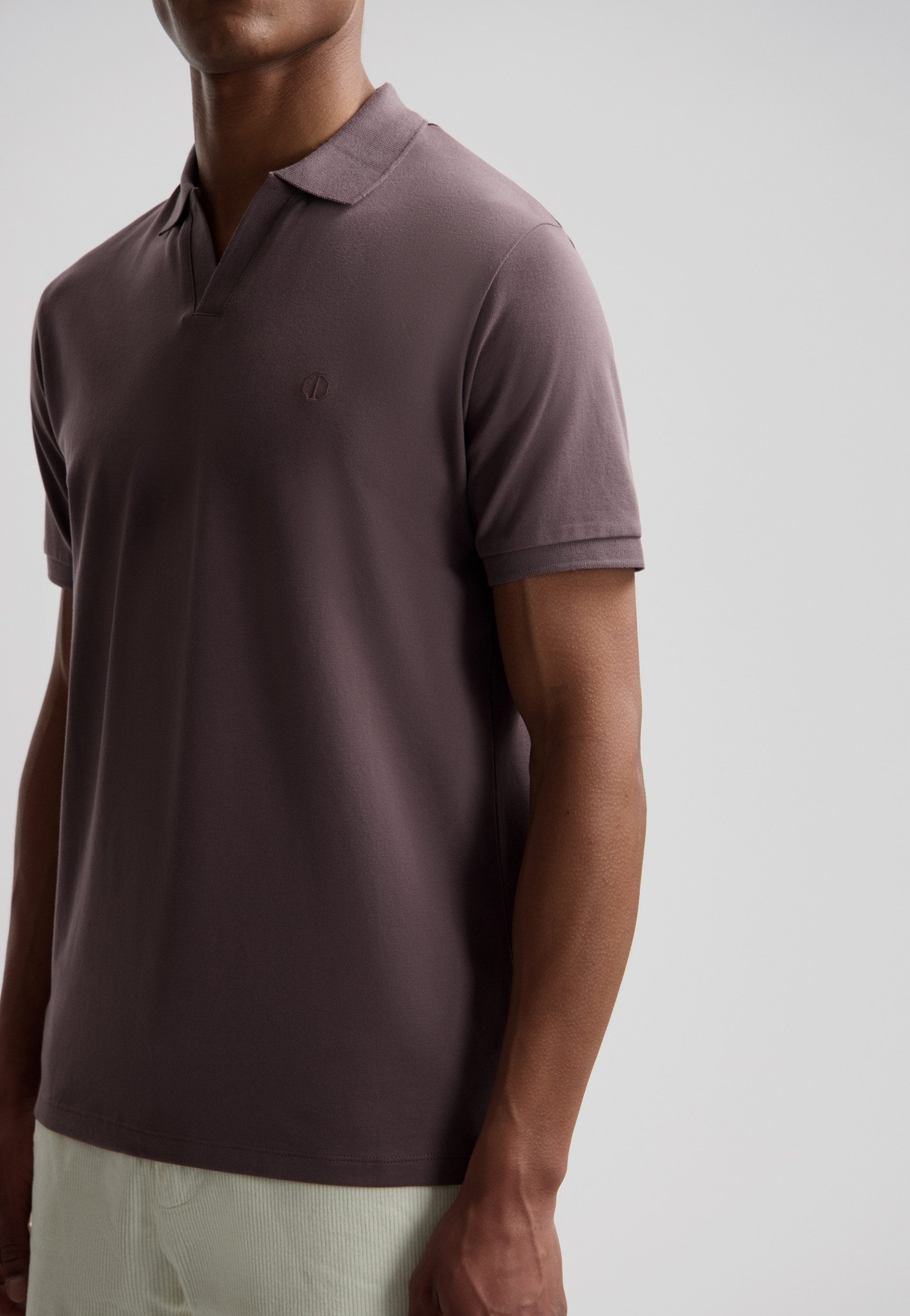 Dstrezzed T-Shirt Bowie V-Neck Polo Purple Grey