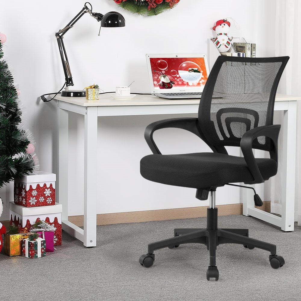 Yaheetech Bürostuhl, ergonomischer Schreibtischstuhl mit Netzrückenlehne günstig online kaufen