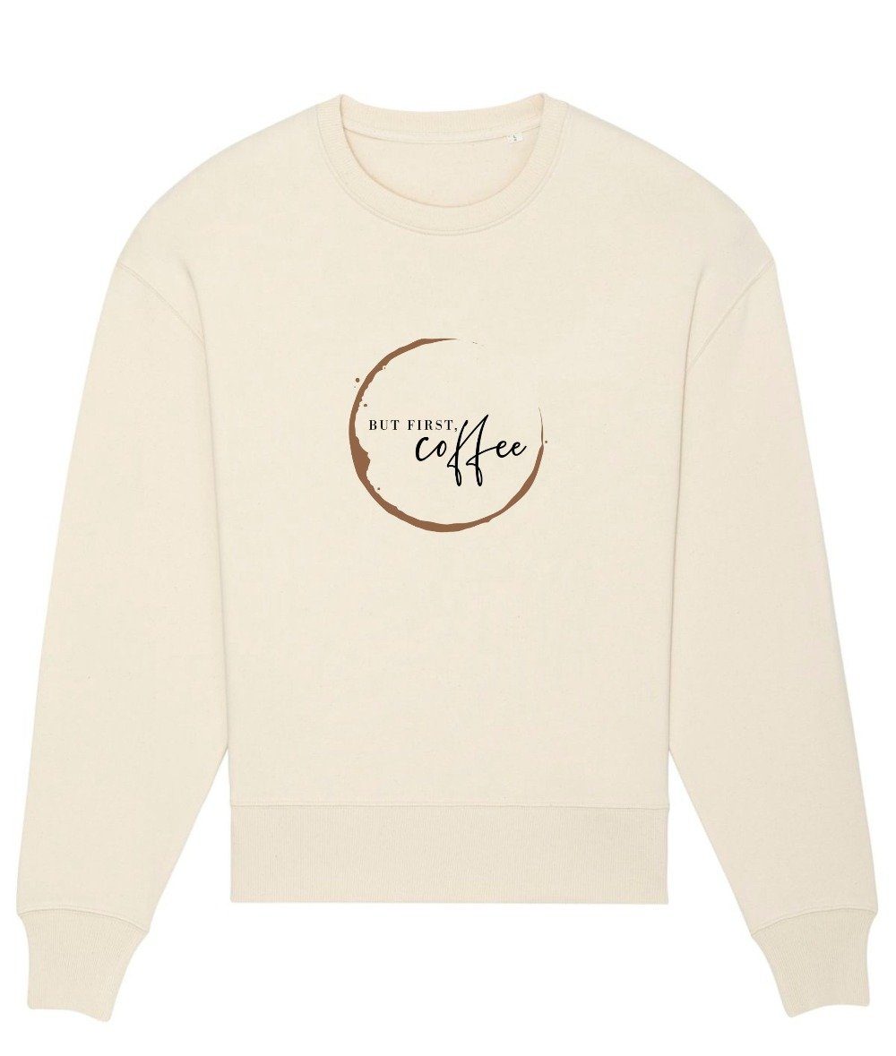 hoher Bio ANNIS Fashion Accessoires Sweatshirt & Oversized "COFFEE" Baumwollanteil, (1-tlg)