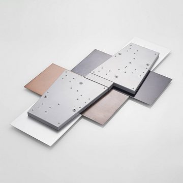 Lindby Deckenleuchte Upari, dimmbar, Leuchtmittel inklusive, warmweiß, Modern, Stahl, silber, Schwarz, grafit, kaffeebraun, 6 flammig, inkl.