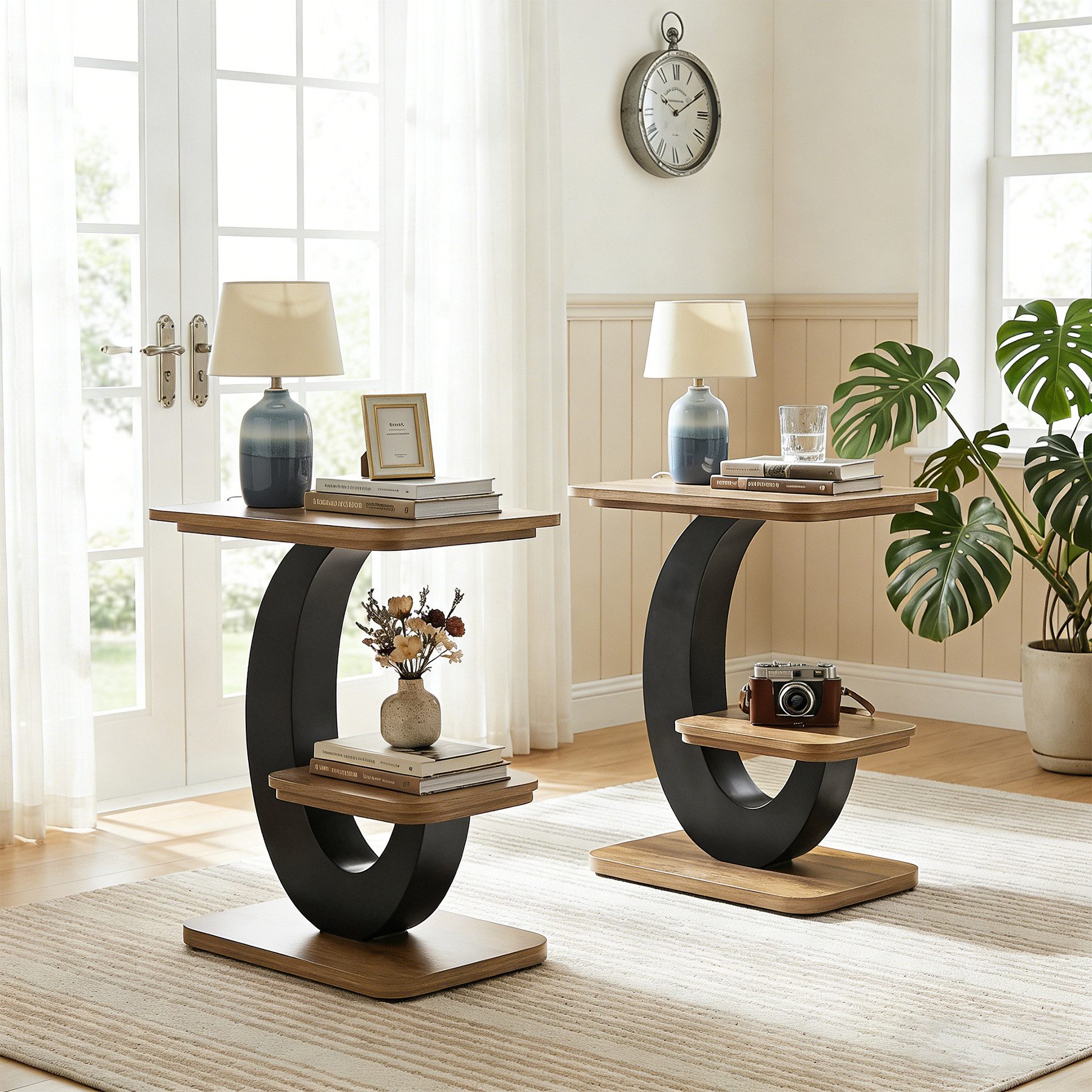 Tribesigns Beistelltisch Kleiner Sofatisch Couchtisch für Wohnzimmer, 2-Tier