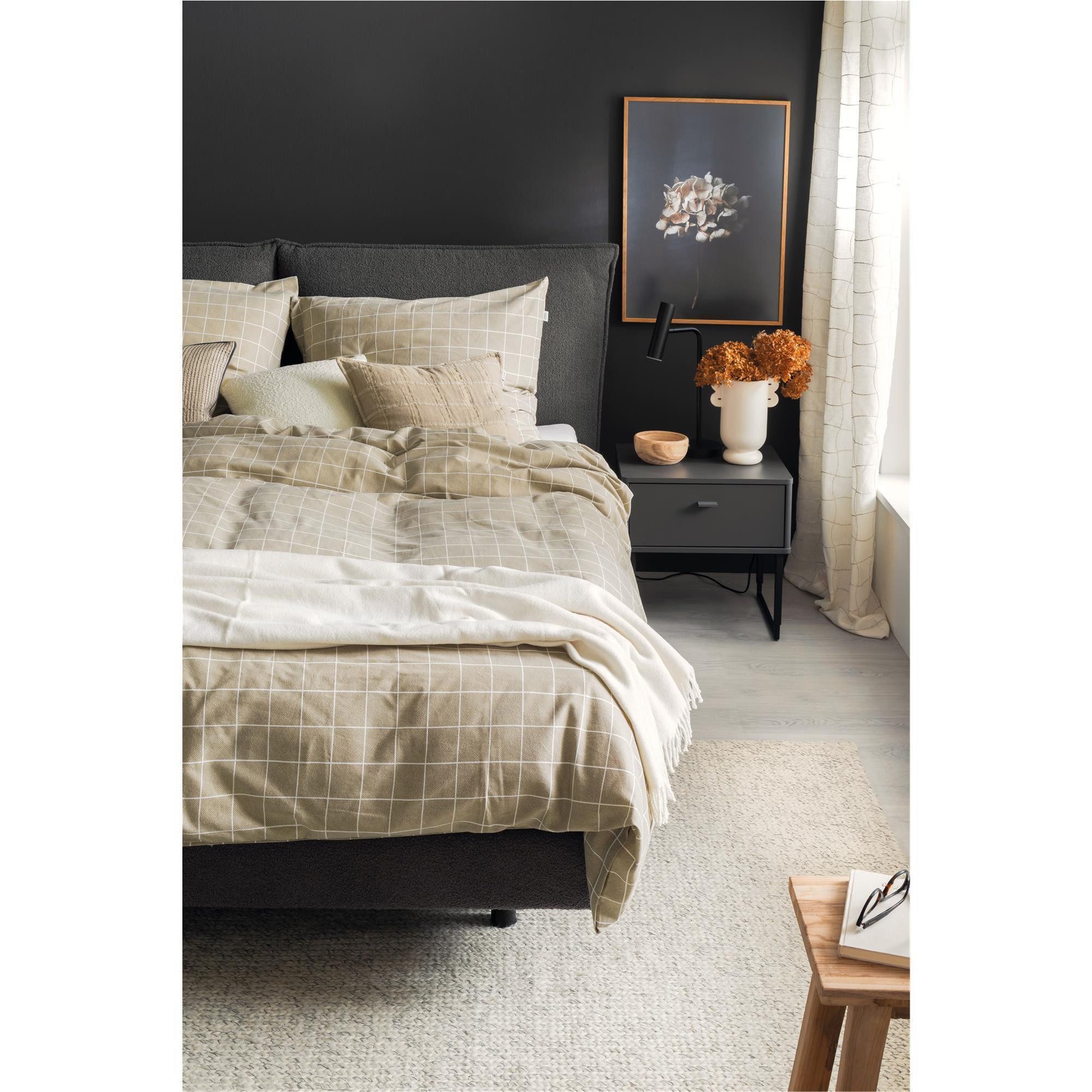 SCHÖNER WOHNEN-Kollektion Bettwäsche JUST Ganzjahresbettwäsche, Baumwolle, 1 teilig, 135 x 200 cm in Sand