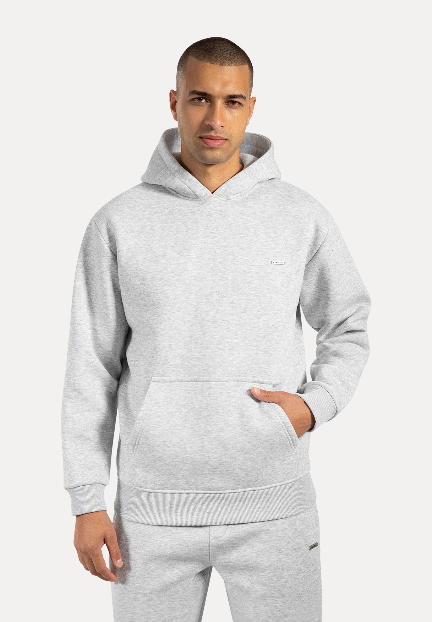 Smilodox Hoodie Ilyas, Regular Fit Kapuzen Pullover, weicher Stoff, Metalla günstig online kaufen