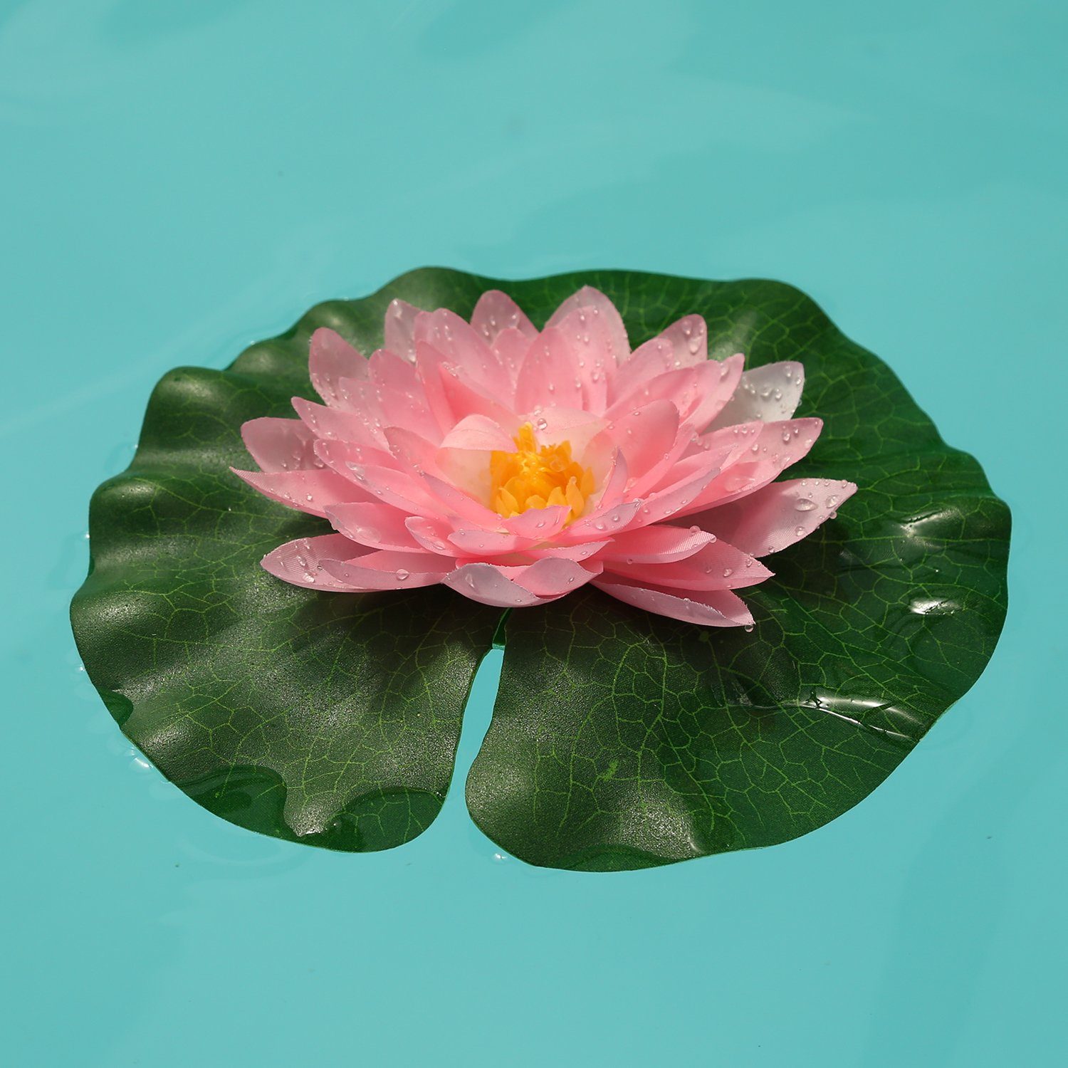 ᐅ Kunstblume Seerose mit Wassertropfen Lotusblume Lotusblüte Teichblume