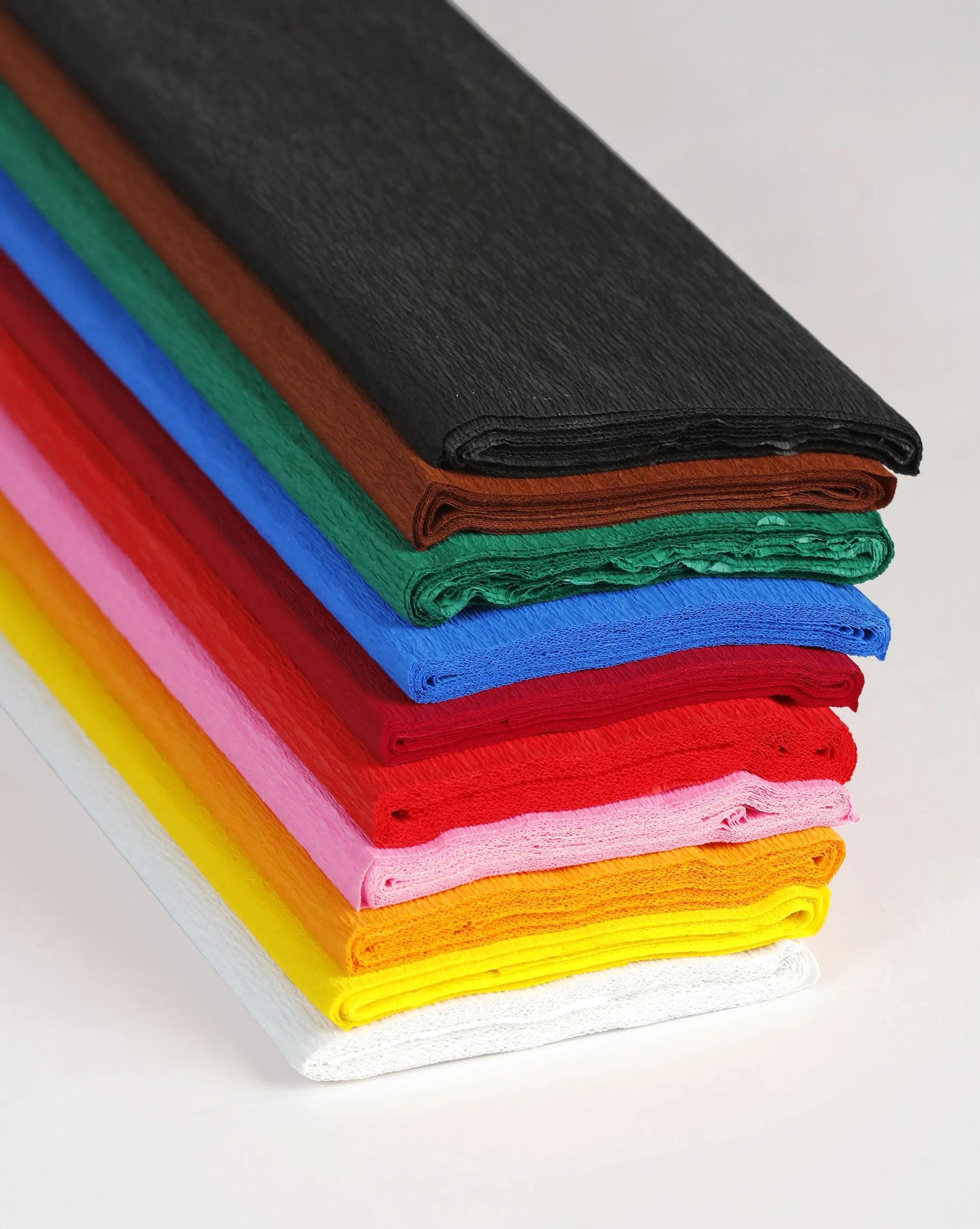 CLAIREFONTAINE Kreppband Feuerfestes Krepppapier Pack. 10 Bogen 2,50x0,50m Sort. 914399C Krepppapier