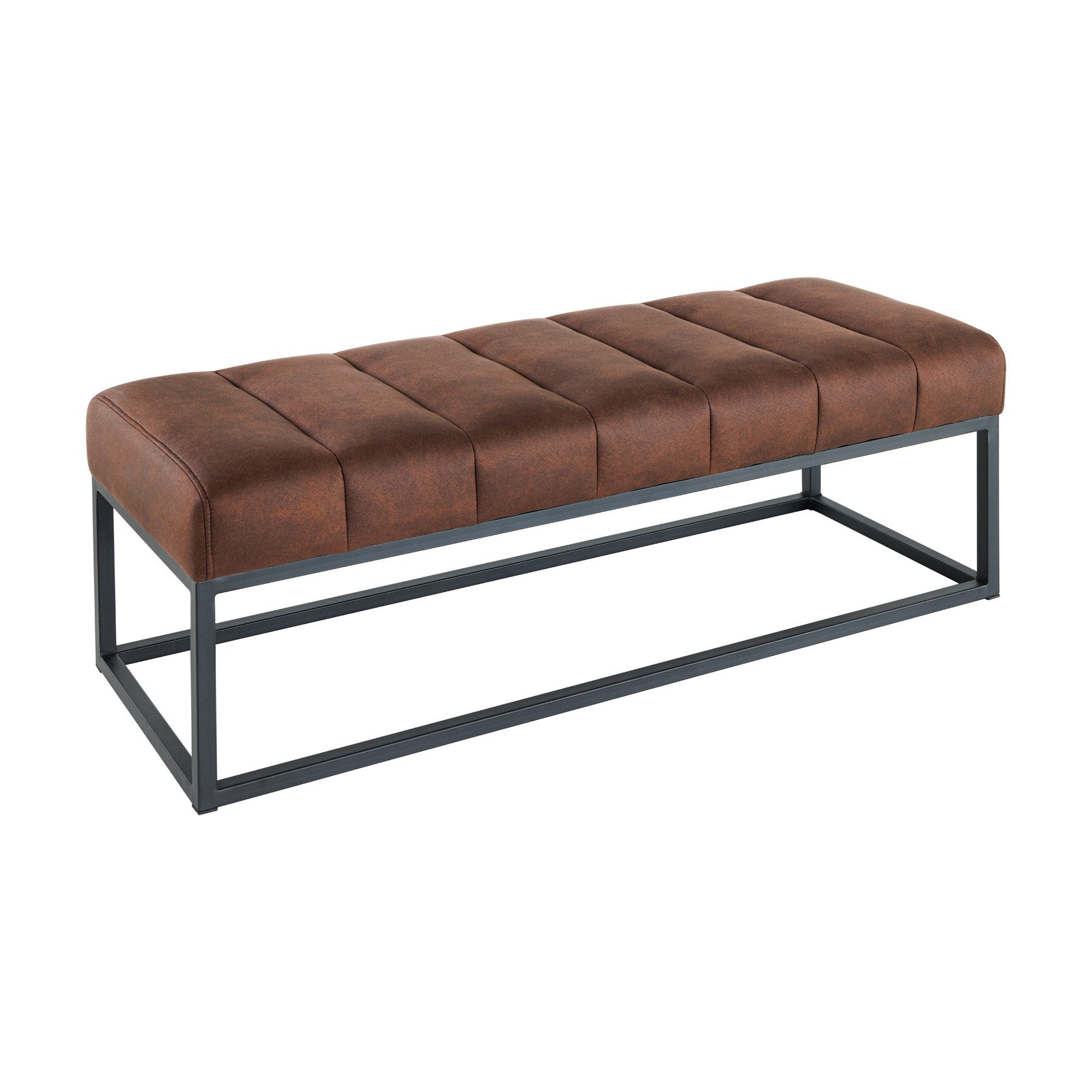 riess-ambiente Sitzbank PETIT BEAUTÉ 110cm antik braun / schwarz (Einzelartikel, 1-St), Flur · Microfaser · Metall · Schlafzimmer · Design