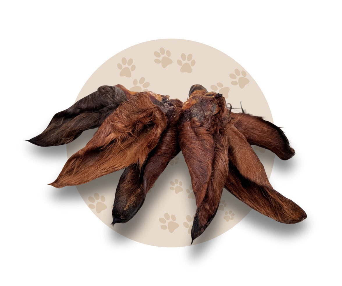 Warnick´s Tierfutterservice Pferdeohren mit Fell - naturbelassener, hypoallergener Hundesnack, Snack für: Hunde