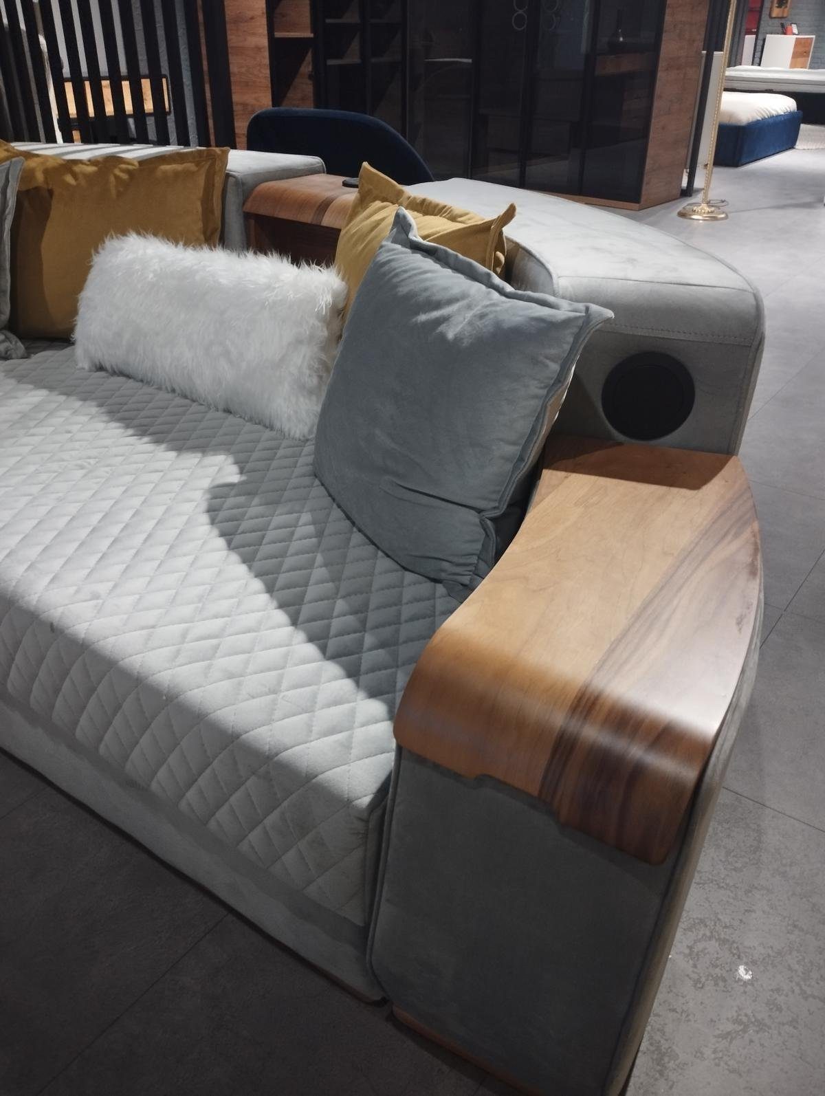 Luxus Made Couchen, Designer 1 Möbel Textil 3 JVmoebel Schlafsofa Schlafsofa Sitzer Polster Teile, in Sofa Europa