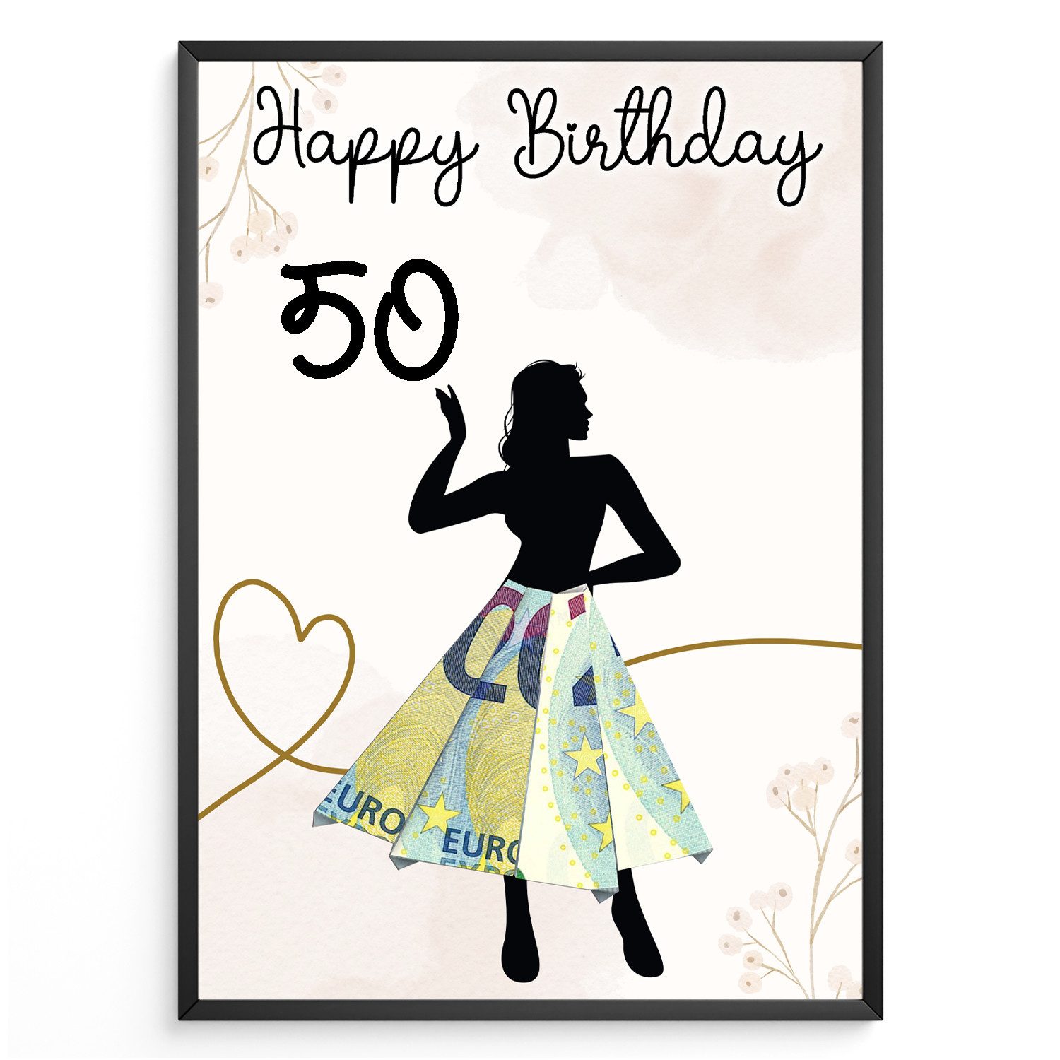 Tigerlino Poster Geldgeschenk Geburtstag Frauen Freundin günstig online kaufen