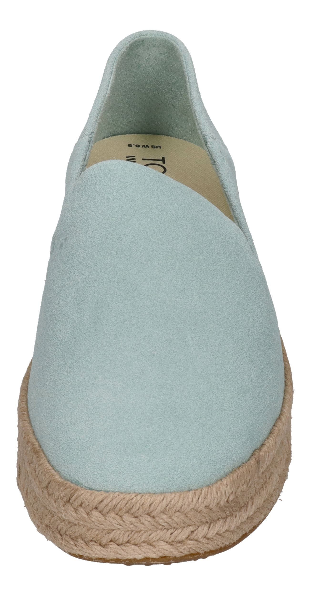 TOMS CAROLINA Espadrille Light Mint Suede