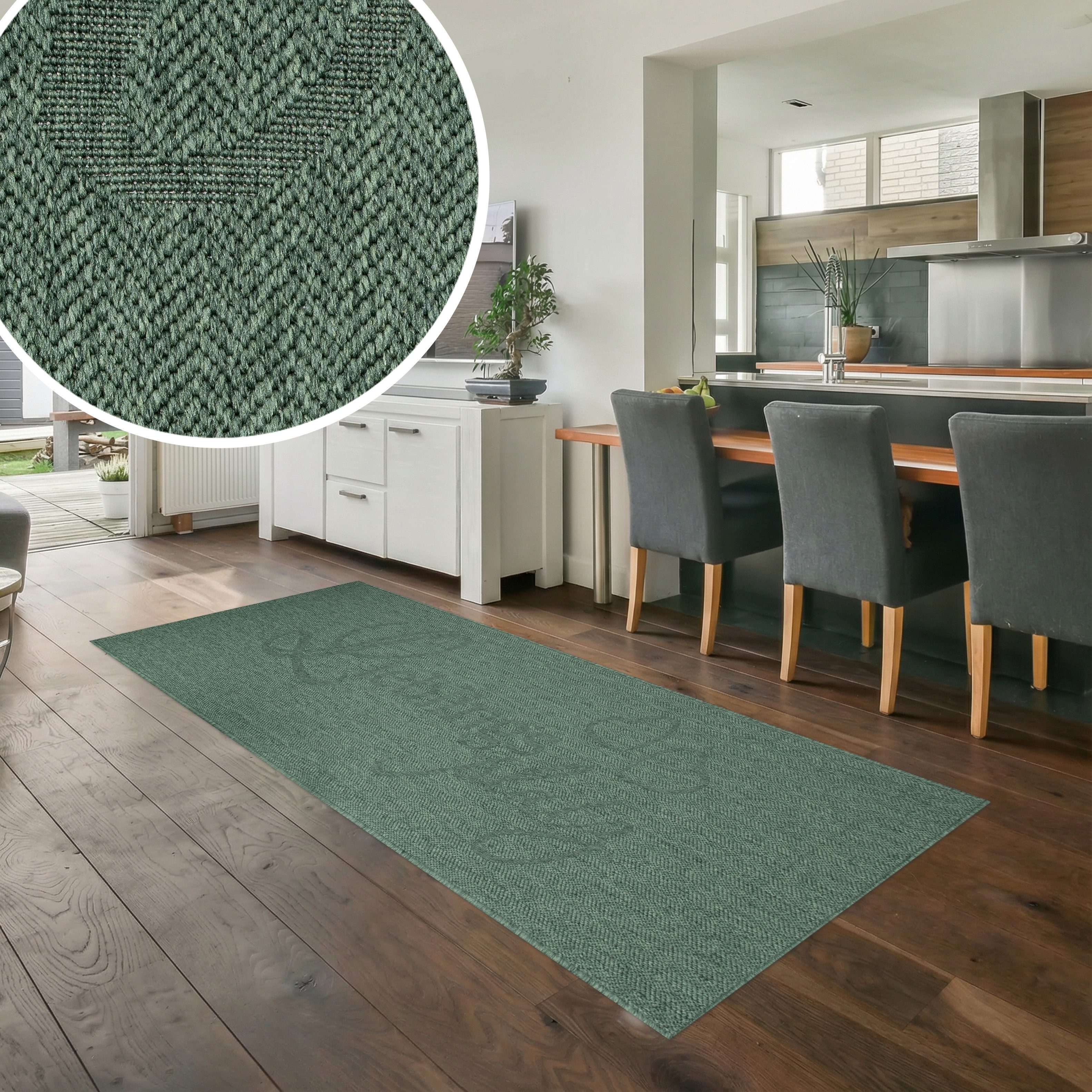 OTTO home Läufer Lieblingsplatz, mit Schriftzug, In- und Outdoor geeignet, rechteckig, Höhe: 5 mm, Wetterfest, UV-beständig, Küchenläufer, …