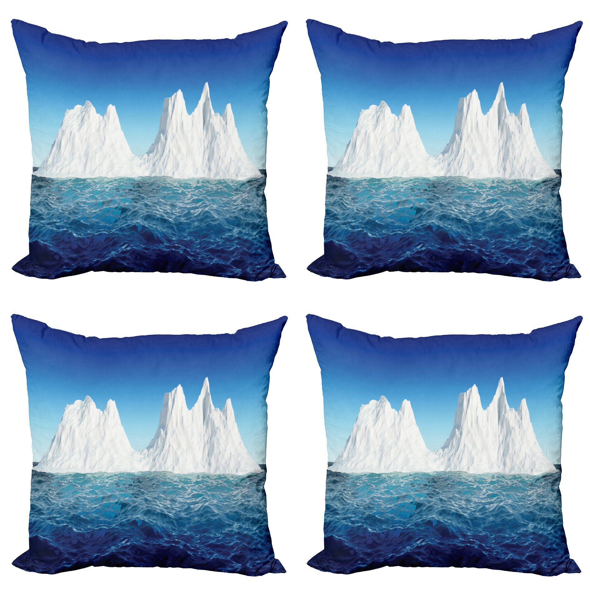 Ice Berg Ocean Stück), Doppelseitiger in Antarktis-Szene Kissenbezüge Accent Digitaldruck, Modern (4 Abakuhaus