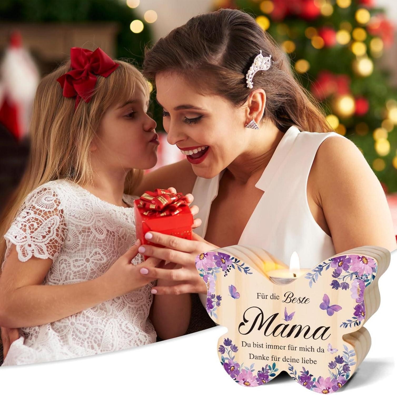 LuxusKollektion Kerzenständer Kerzenständer Mama Geburtstagsgeschenk Holz günstig online kaufen