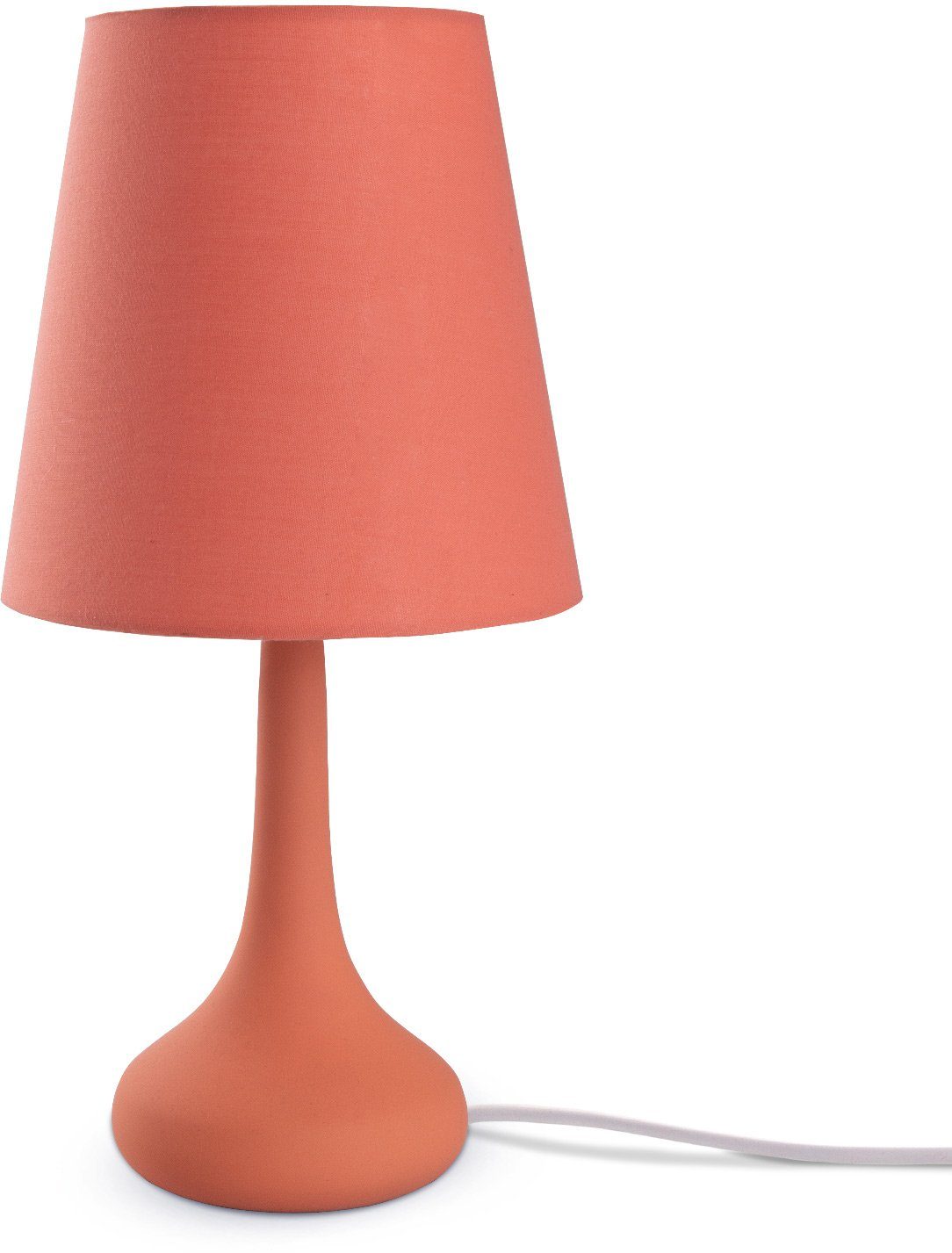 Paco Home Tischleuchte Für Leuchtmittel, E14 u. LED ohne Wohnzimmer Tischleuchte Kinderzimmer Modern orange Lampe, HELA