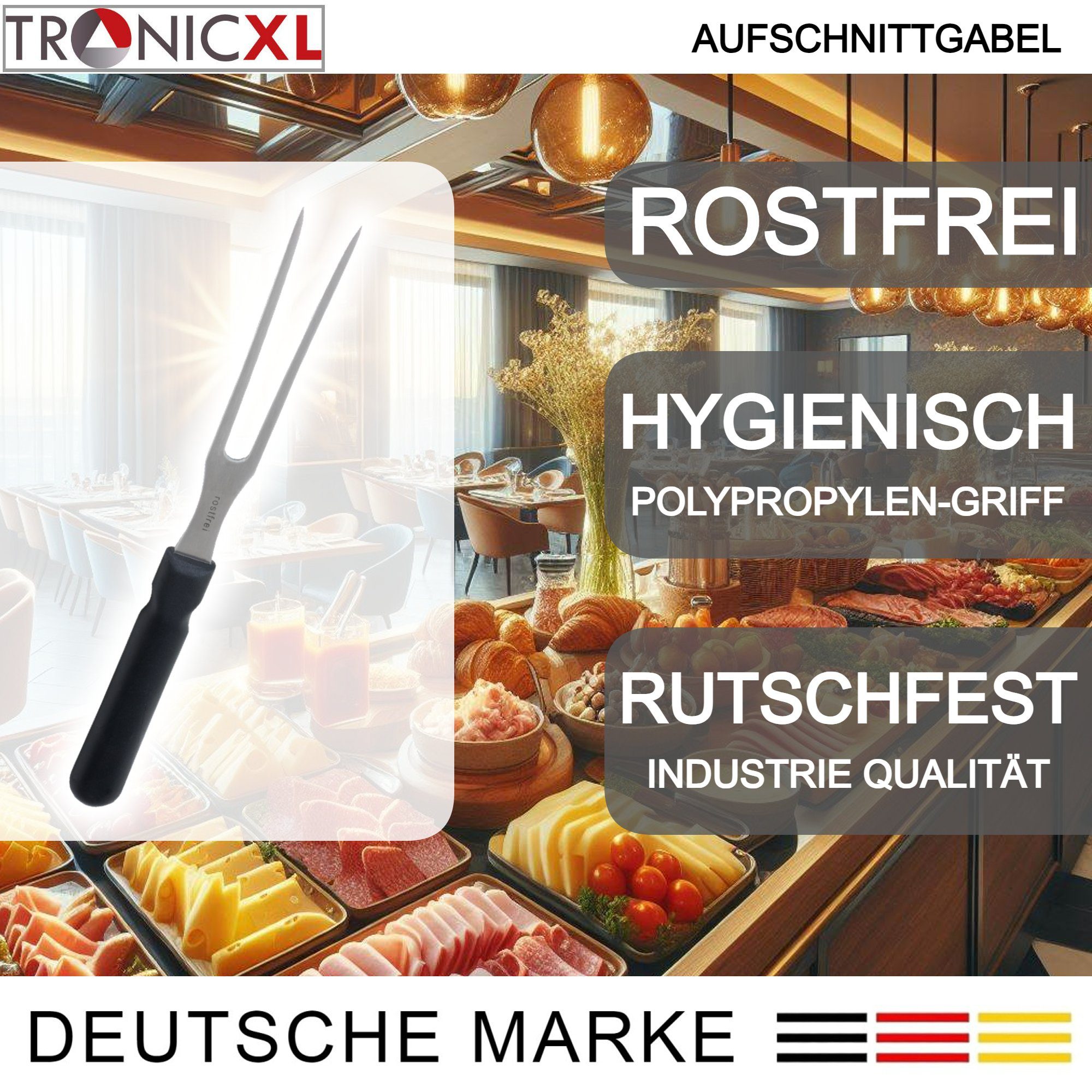 TronicXL Fleischgabel Aufschnittgabel Gabel Bratengabel Aufschnitt gabel Tranchiergabel, Aufschnittgabel zum Servieren