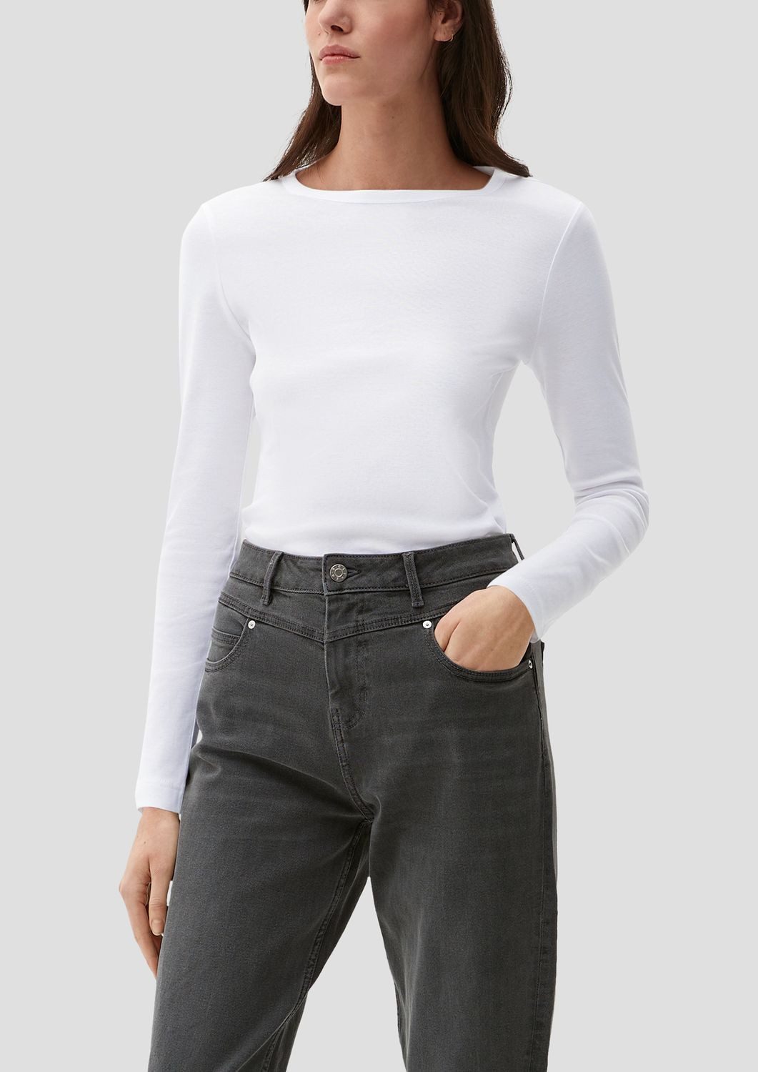 s.Oliver Longsleeve Longsleeve (2-tlg) langarm, Rundhals-Ausschnitt, 2er Pack