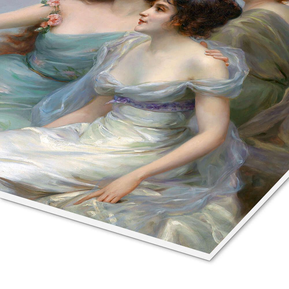Posterlounge Wandbild Die drei Grazien, Edouard Bisson, erhältlich als Poster, Leinwandbild, Wandsticker oder Acrylglasbild