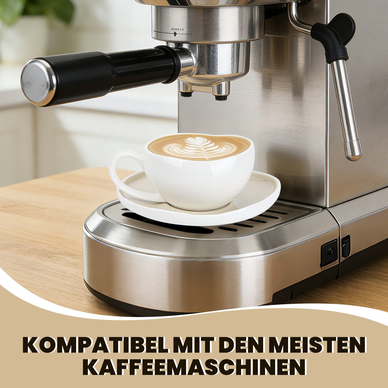 HOMELUX Espressotasse 12 Stück Kaffeetassen Set 120ml Mokkatassen Tassen Teetasse Weiß, 12-tlg., Keramik, Espresso Tasse für 6 Personen mit Untertassen Spülmaschinenfest