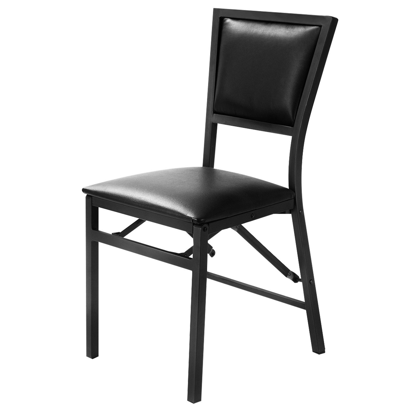 KOMFOTTEU Esszimmerstuhl (2er Set), Klappstuhl mit Sitzkissen & Metallrahmen