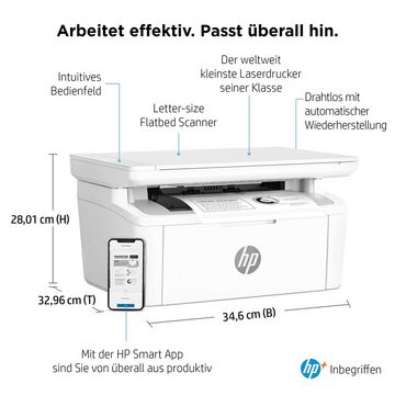 HP LaserJet MFP M140we Drucker Multifunktionsdrucker, (Bluetooth, WLAN (Wi-Fi), HP+ Instant Ink kompatibel)