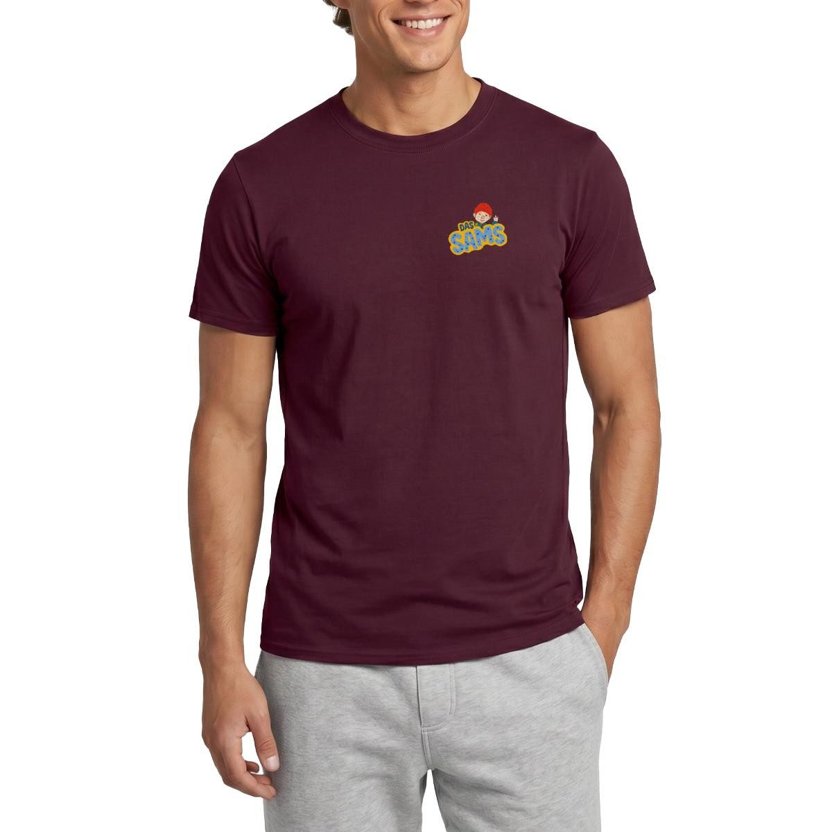 T-Shirt Das Sams, Logo Mit Winkendem Sams Männer T-Shirt