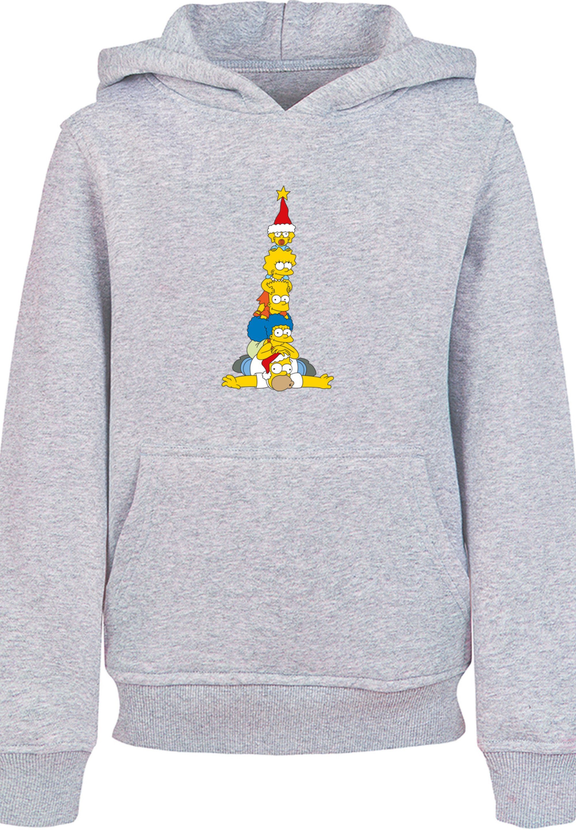 F4NT4STIC Kapuzenpullover The Simpsons grey Print Family Christmas Weihnachtsbaum heather