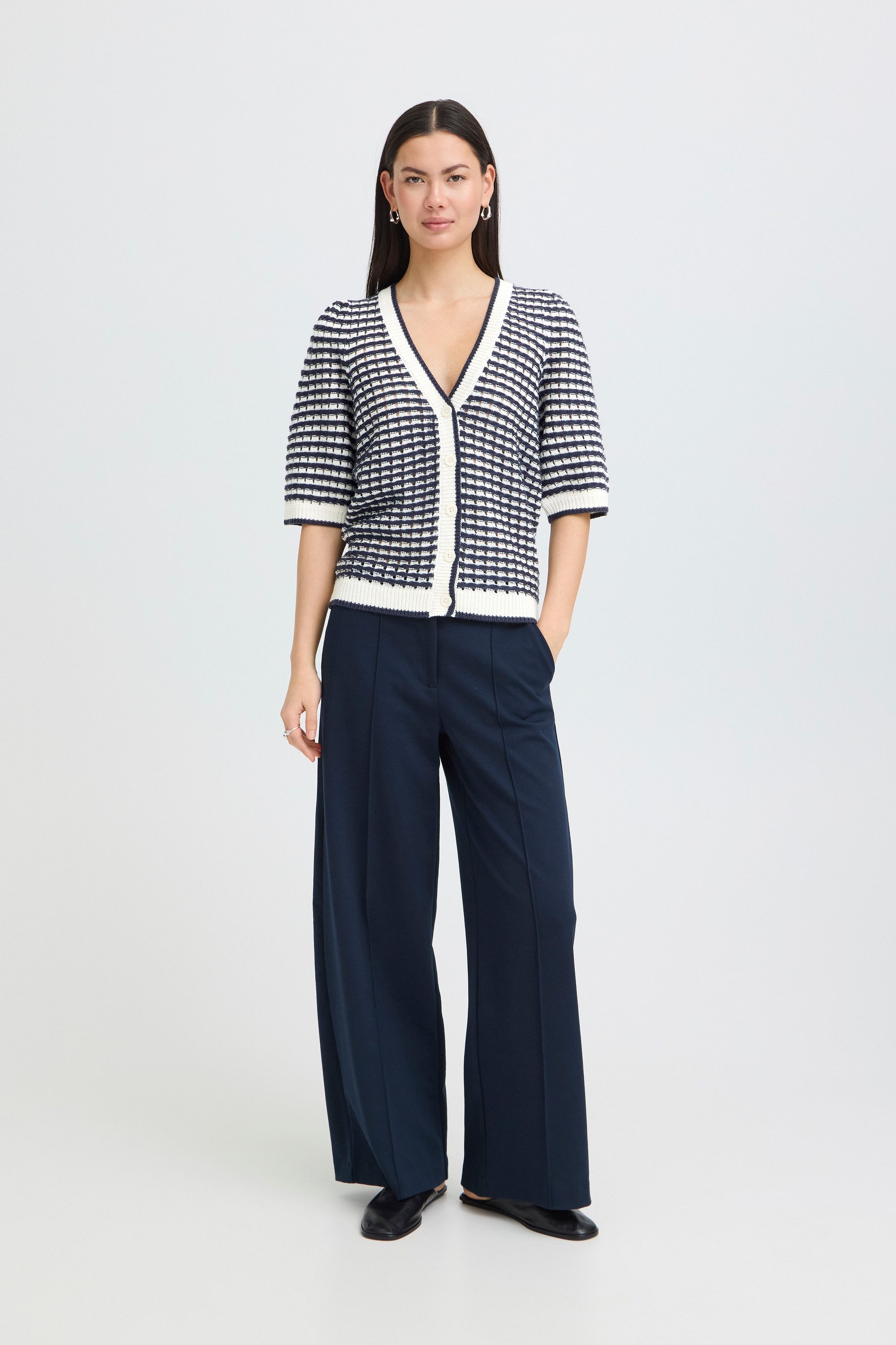 ICHI Cardigan Kurzarm-Bluse IHARDINA