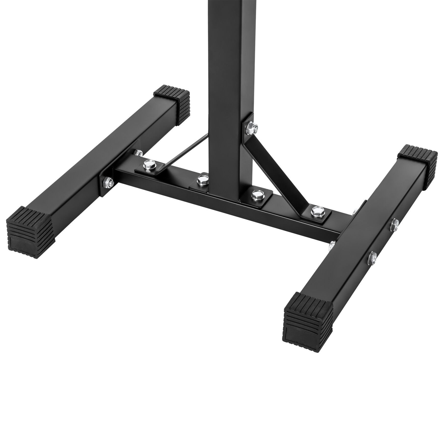 tectake Hantelbank Fitnessbank, multifunktional, seitliche Ablage 6-fach, (Trainingsbank, in schwarz), Bodenschonende Kunststoffkappen, obere Ablage 12-fach höhenverstellbar