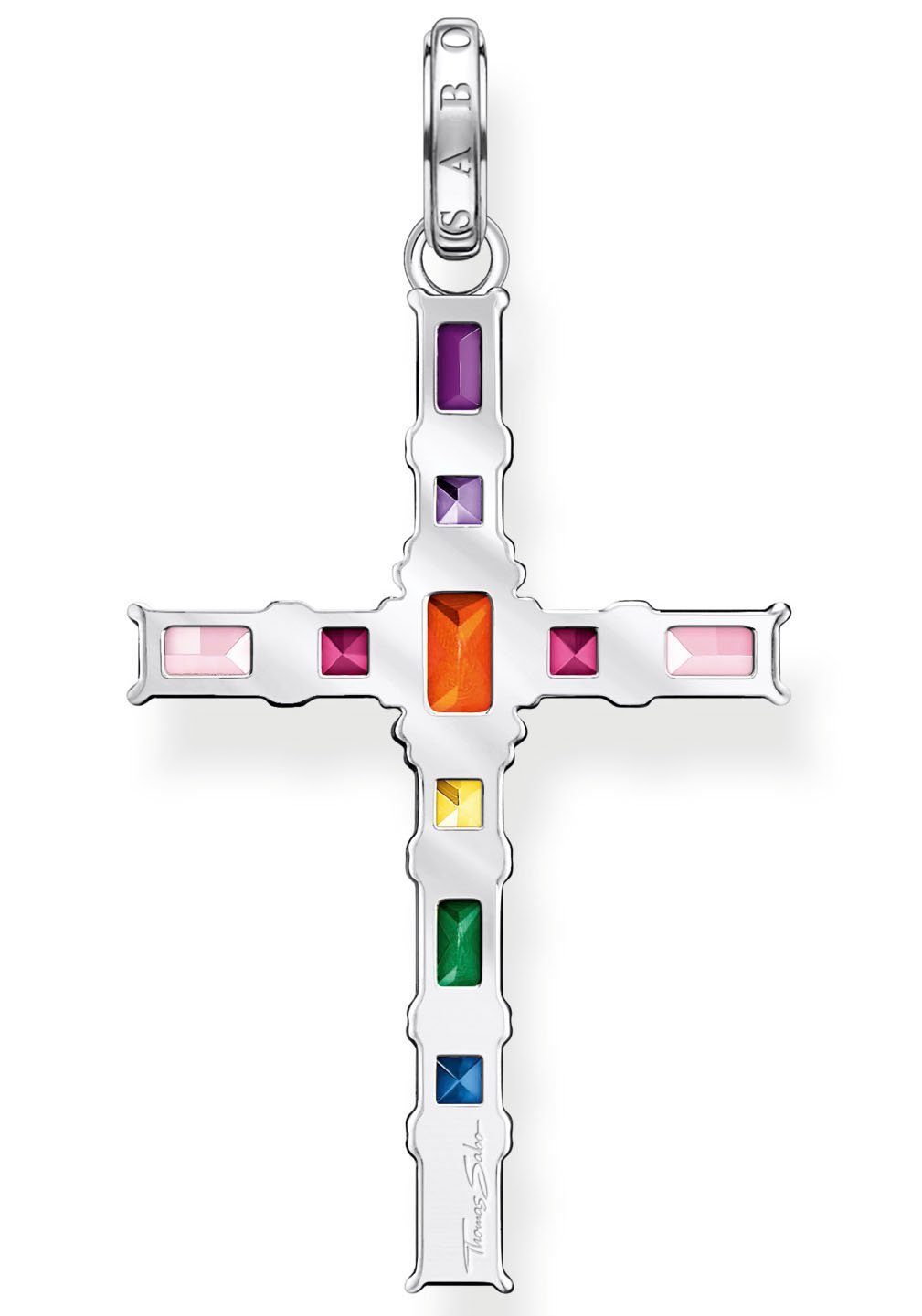 THOMAS SABO Kettenanhänger Kreuz pinke ...