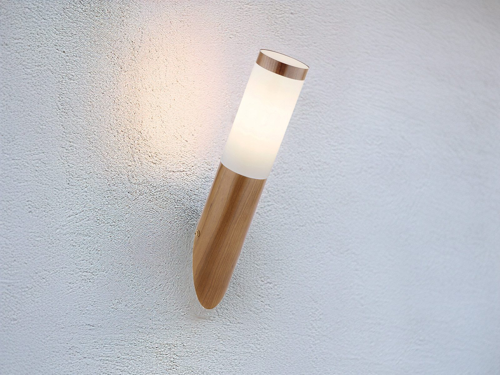 GLOBO LIGHTING LED Außen-Wandleuchte, LED wechselbar, warmweiß, Fassadenbeleuchtung Außenlicht Terrassenleuchte Hausbeleuchtung H 39cm