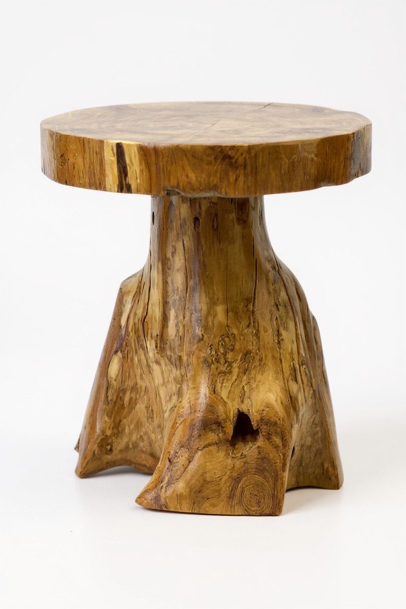 FaHome Beistelltisch Holzhocker – Beistelltisch Blumenhocker Ablagetisch – Handgefertigt – Bild 3 von 5