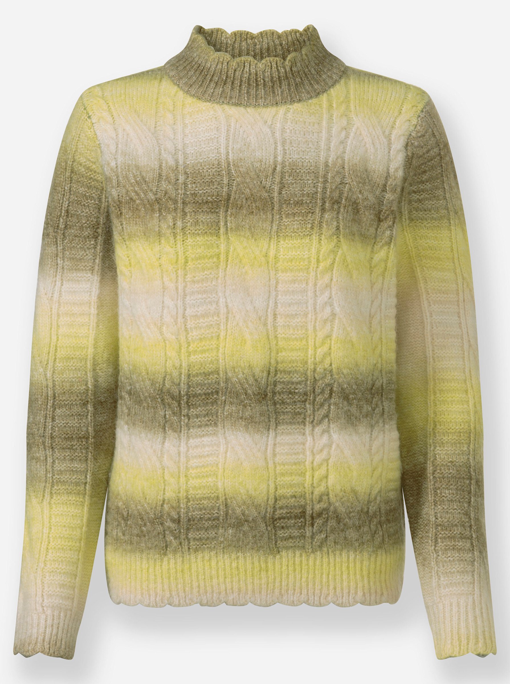 Witt Pullunder Pullover Langarm Zopfmuster, Jersey