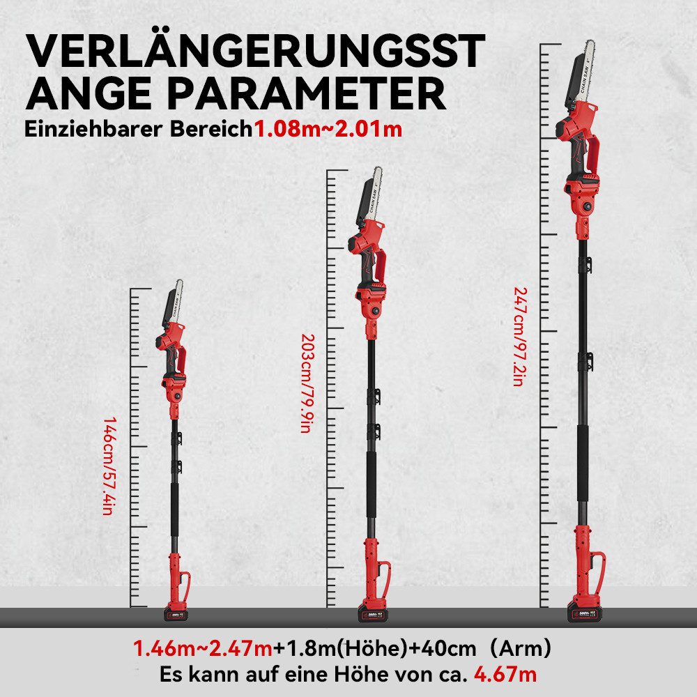 ONEVAN Akku-Hochentaster 8 Zoll Mini Kettensäge günstig online kaufen