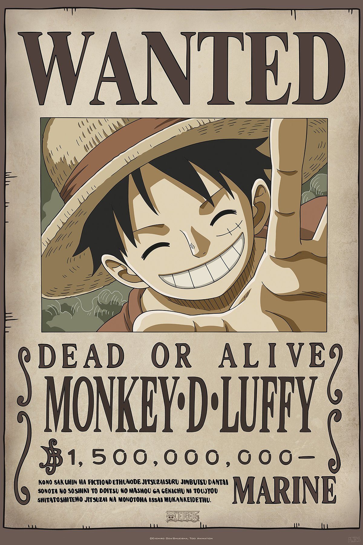 Close Up Poster One Piece Poster 4er Set Filmplakate Wanted 61 x 91,5 cm günstig online kaufen