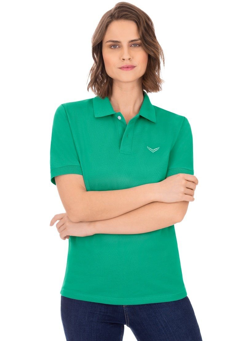 Trigema Poloshirt TRIGEMA Poloshirt DELUXE Piqué green