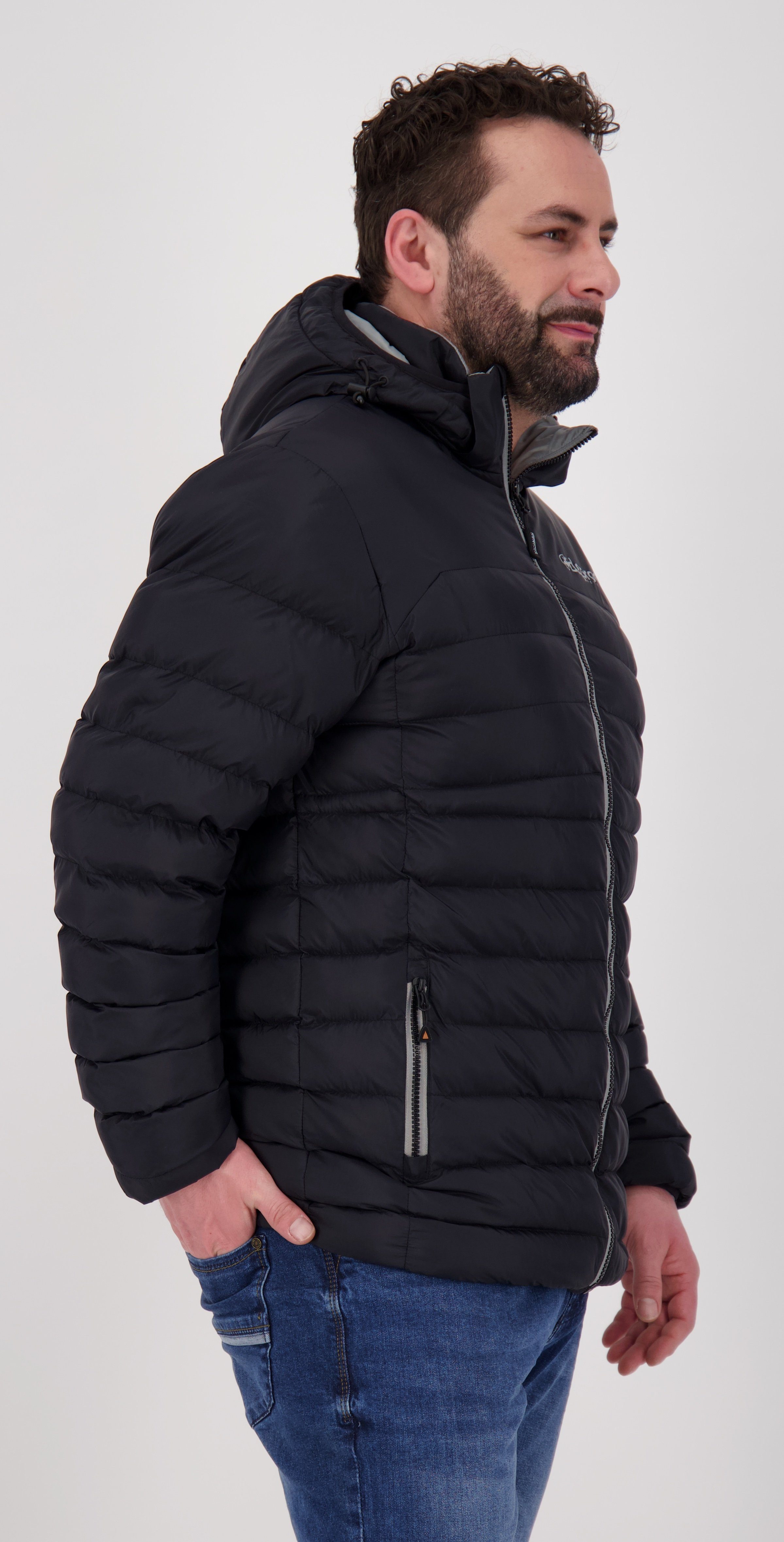 Outdoorjacke Active auch Größen GILMOUR Kapuze, Großen NEW in CS Steppjacke DEPROC mit abnehmbarer MEN Übergangsjacke, erhältlich