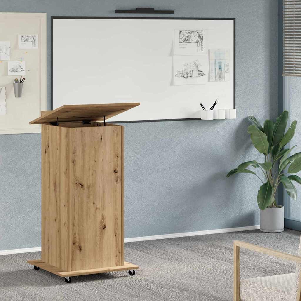 vidaXL Schreibtisch Podium Artisan-Eiche Holzwerkstoff 55 x 55 x 107 cm (1-St)