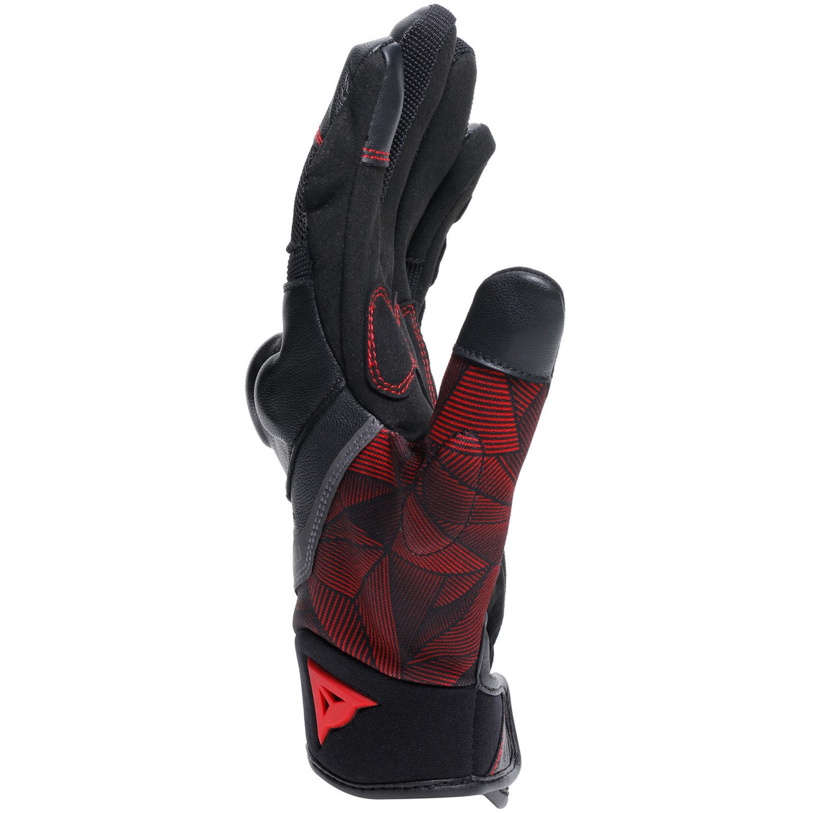 Dainese Motorradhandschuhe Dainese Ermex Handschuhe Schwarz / Lava-Rot mit Protektoren