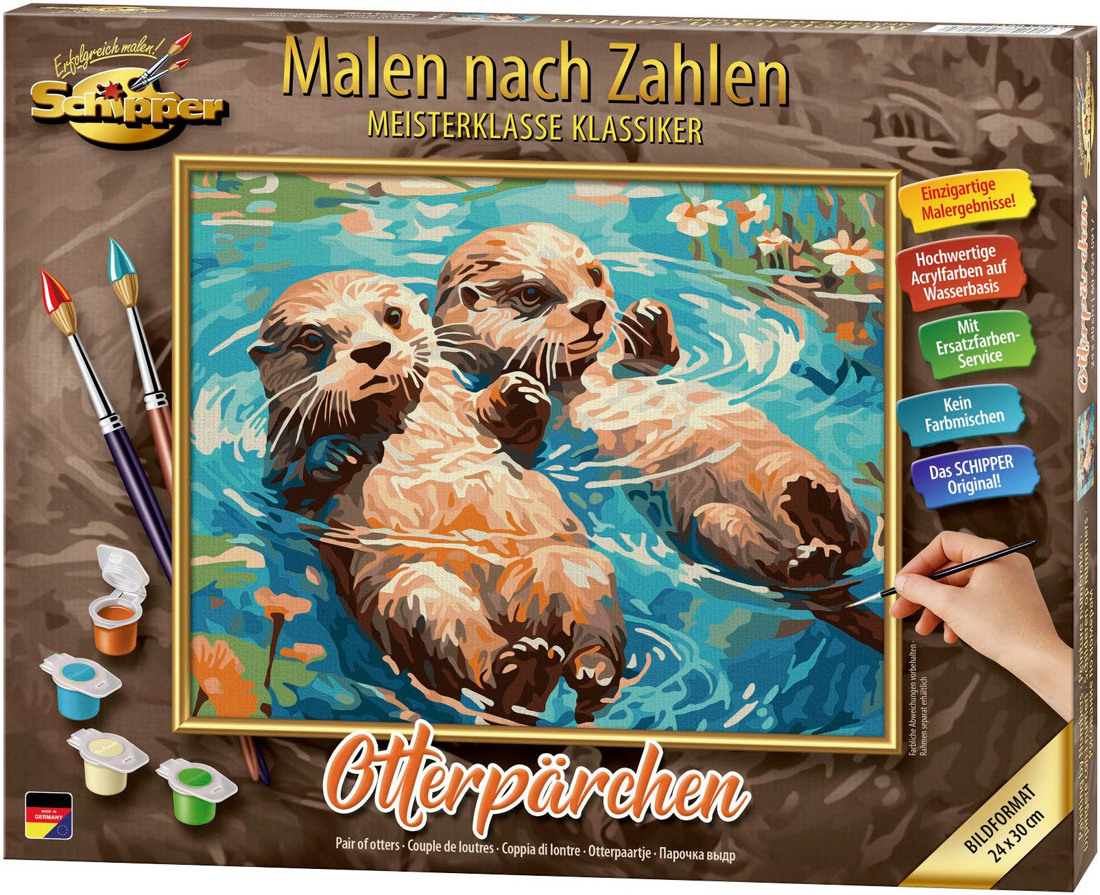 Schipper Malen nach Zahlen Meisterklasse Klassiker, Otterpärchen, Made in Germany