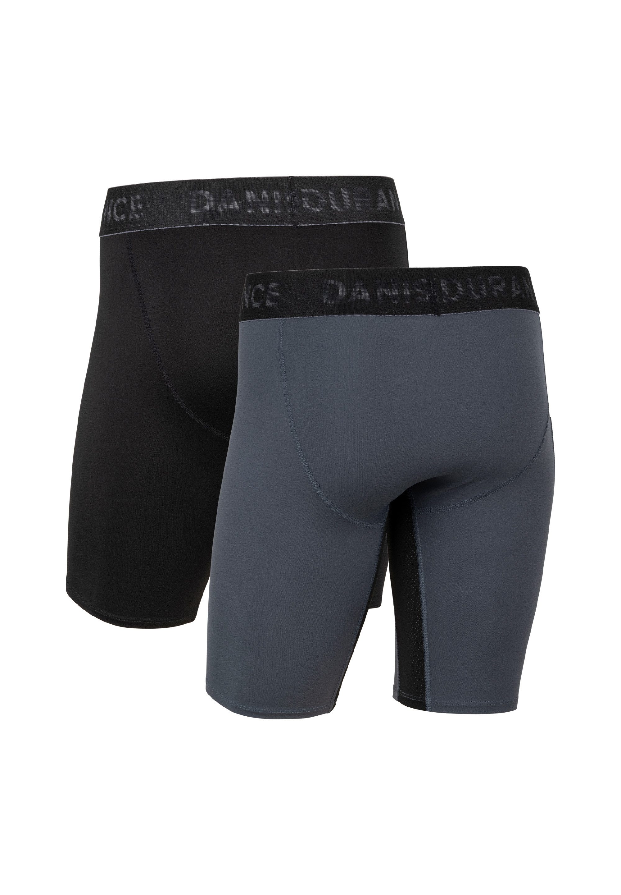 DANISH ENDURANCE Shorts Compression Shorts (2er-Pack) Lange Laufhose mit Taschen, reduziert Muskelkontraktionen