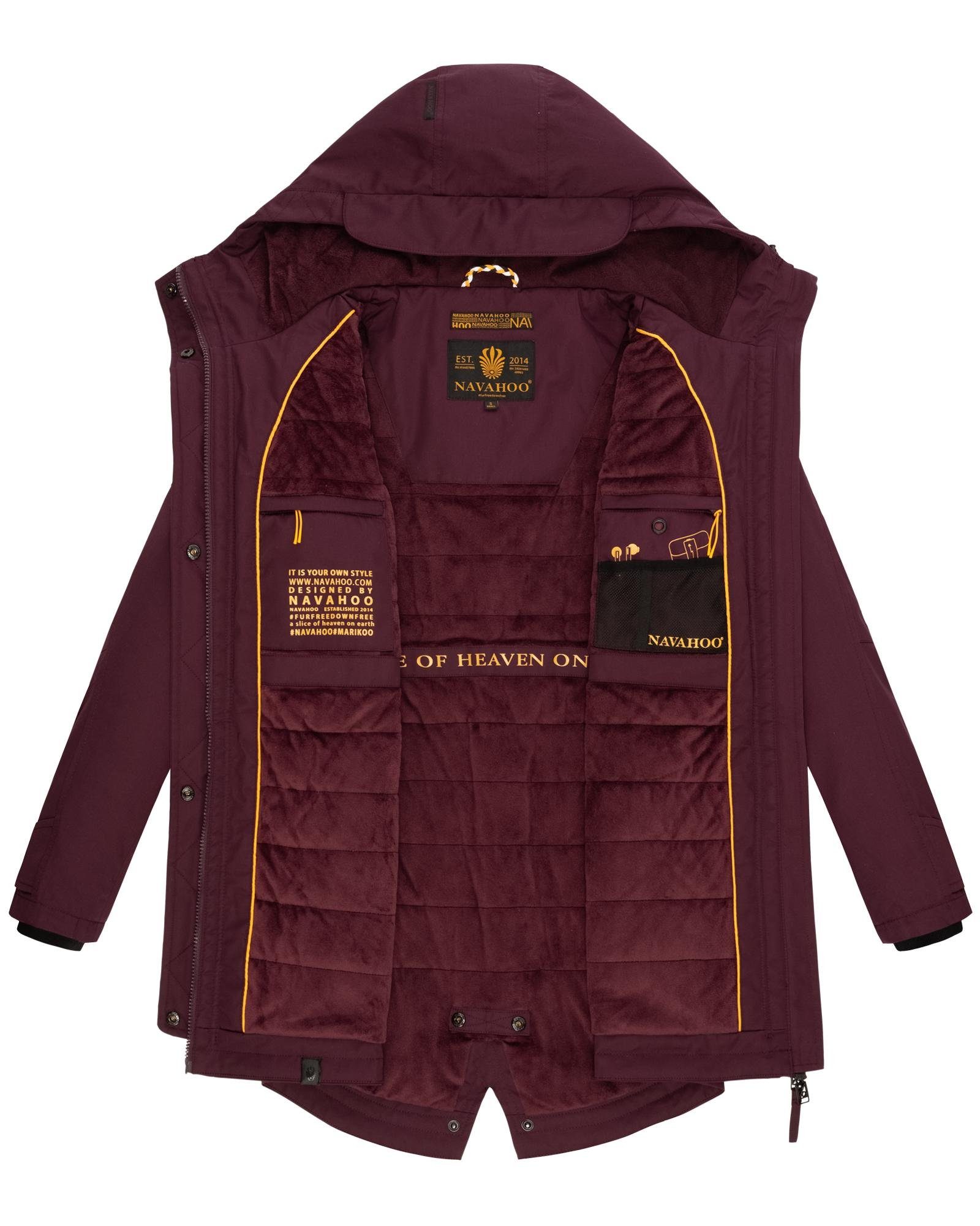 Navahoo Parka Brinjaa Modischer Winter Kurzmantel mit zahlreichen Taschen