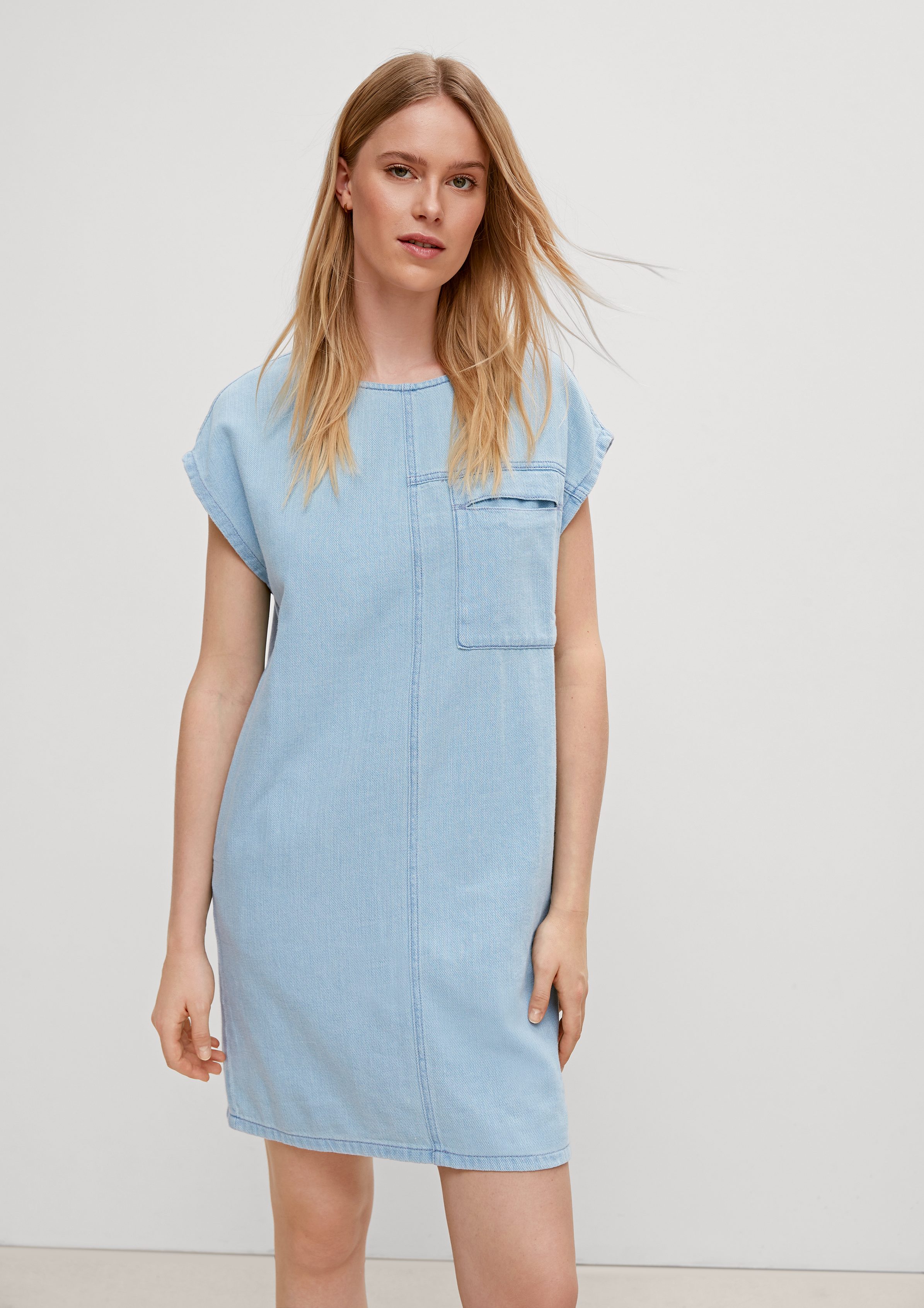 comma casual identity Minikleid Kleid in Denim-Optik