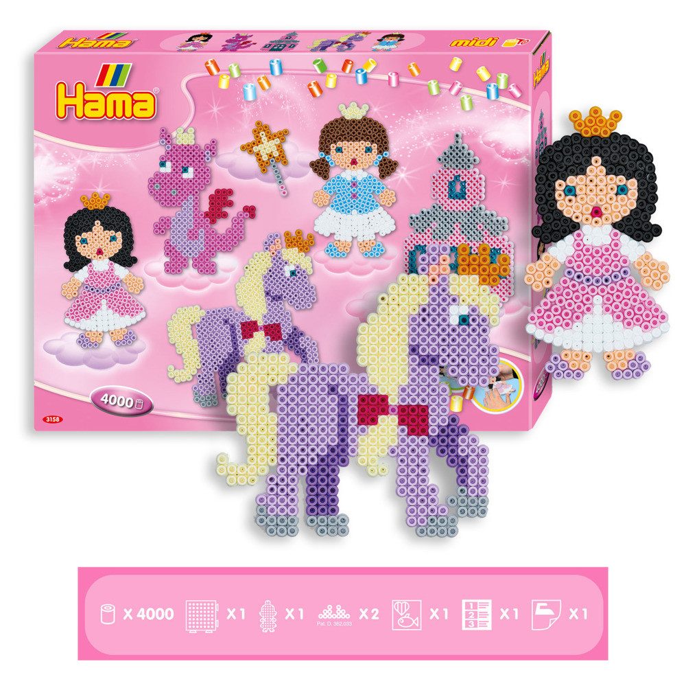 Dan Import Bügelperlen Hama Bügelperlen Fantasy Fun 4000 Stück Geschenkpackung