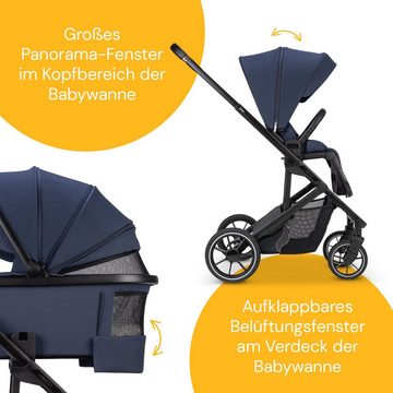 Osann Kombi-Kinderwagen Juntos, mit Babywanne, Sportsitz, gefederte Gummiräder,hochwertige Materialien