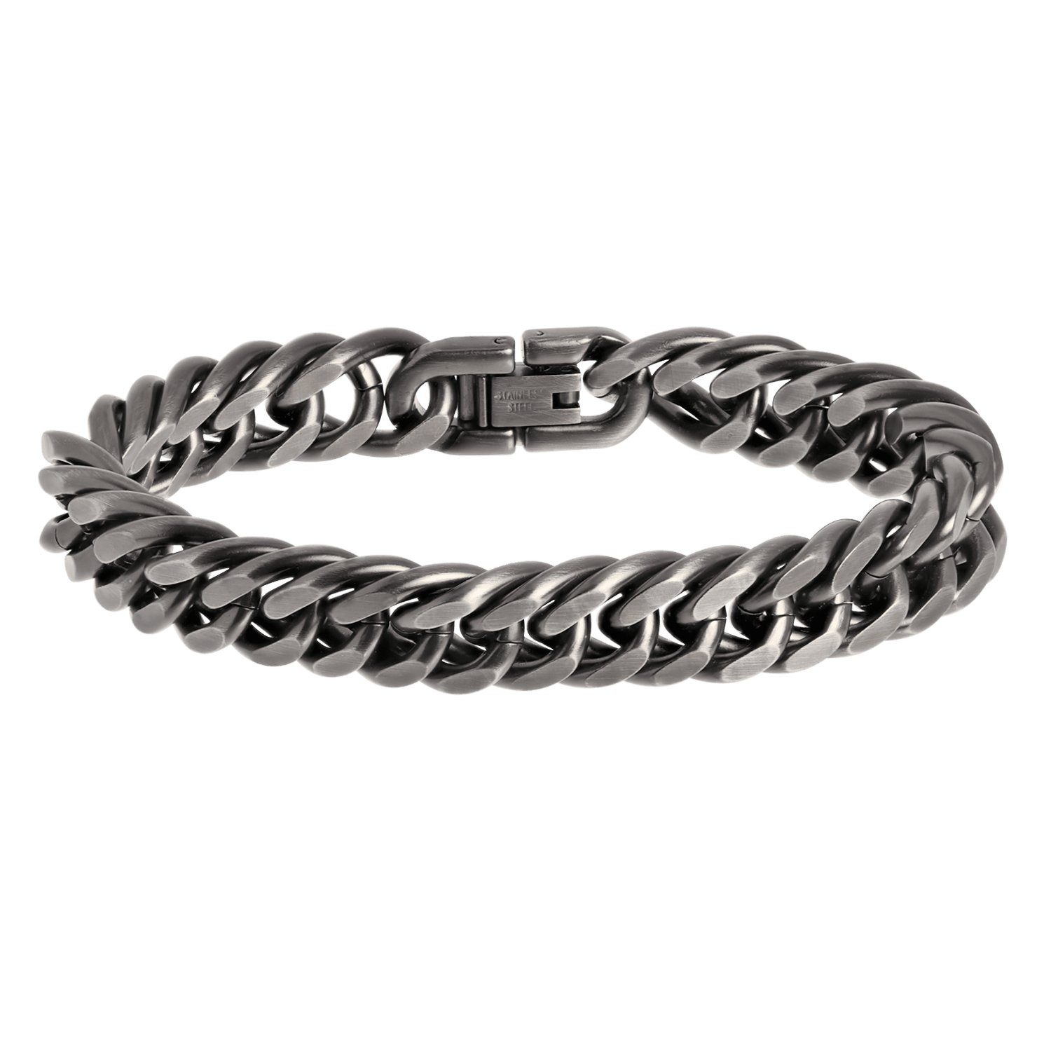LUCARDI Gliederarmband Armband - Stahl - Silber - Herren