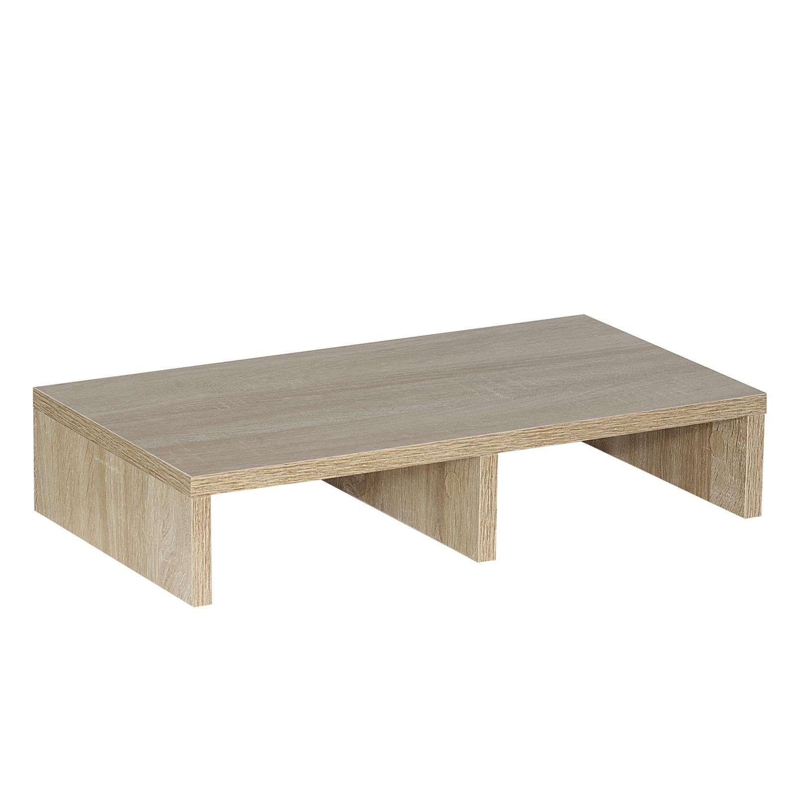 CARO-Möbel Monitorständer MONITOR, (Bildschrimerhöhung 50cm breit, Schreibtischaufsatz sonoma eicheoptik) – Bild 4 von 5