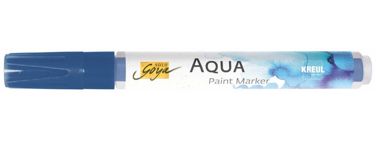 Aqua Goya Kreul Paint Flachpinsel indigoblau Kreul Solo Marker