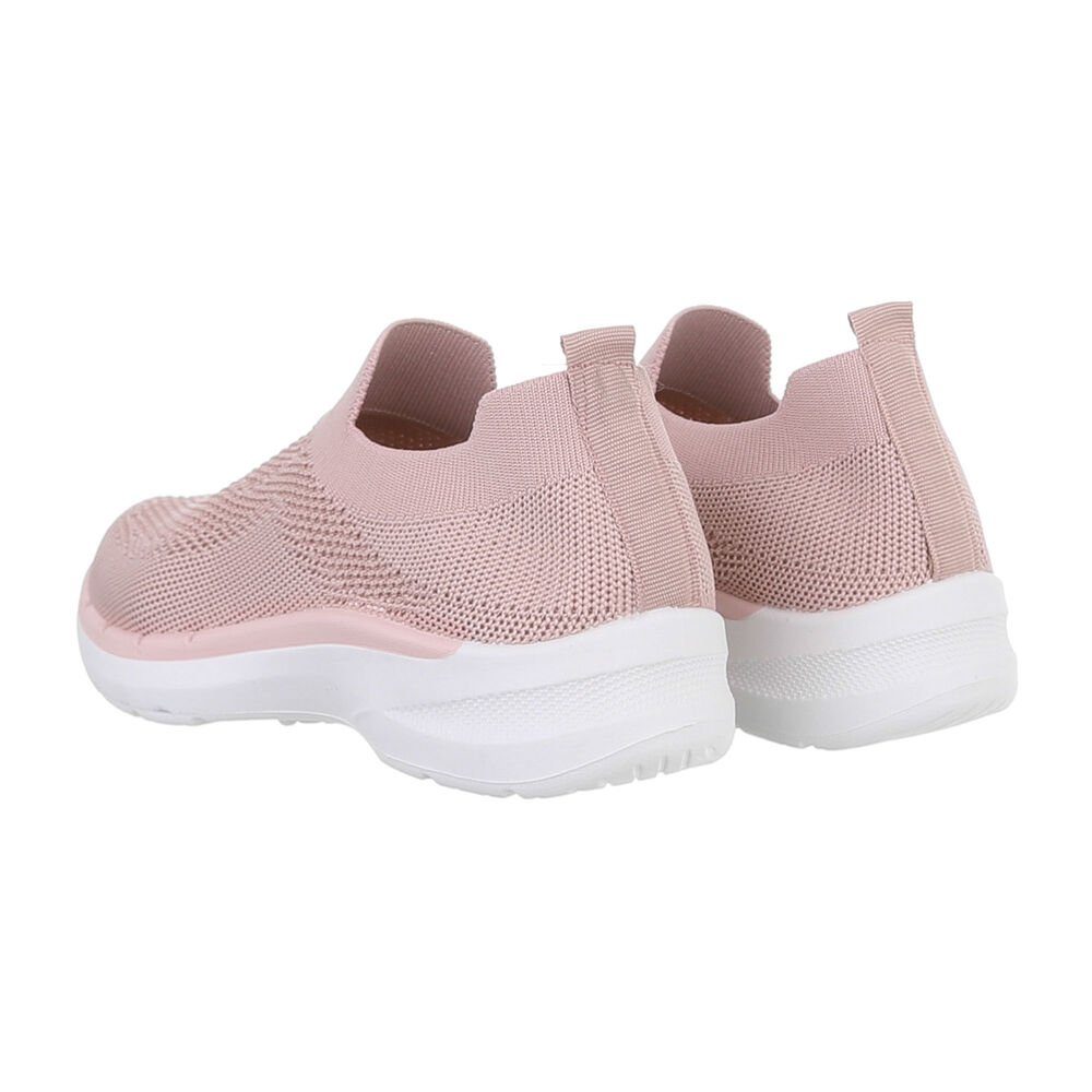 Ital-Design Damen Low-Top Freizeit Sneaker (85379406) Flach Sneakers Low in Altrosa
