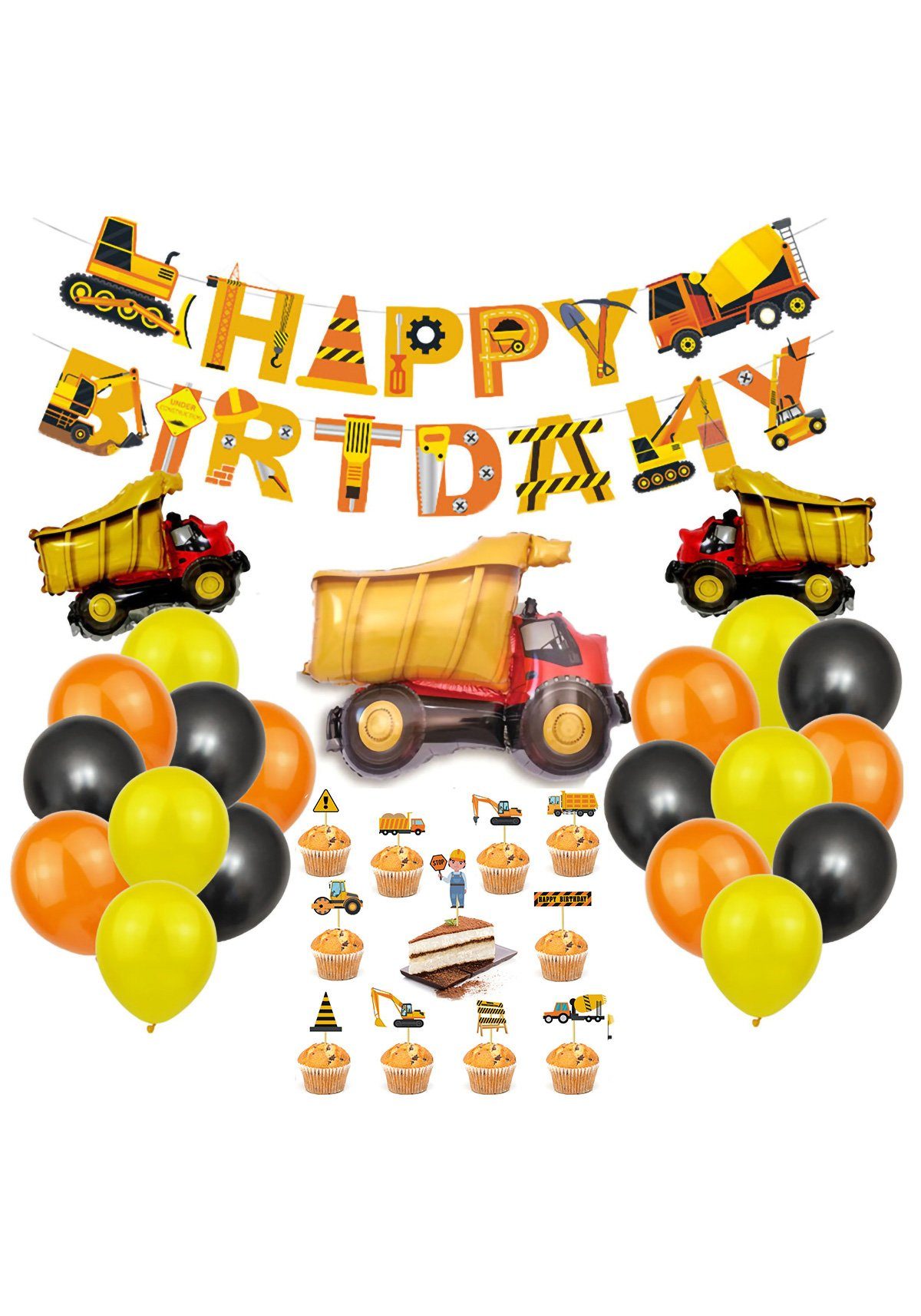 Minecraft Partydeko set Luftballons Tortendeko Geburtstag Girlande