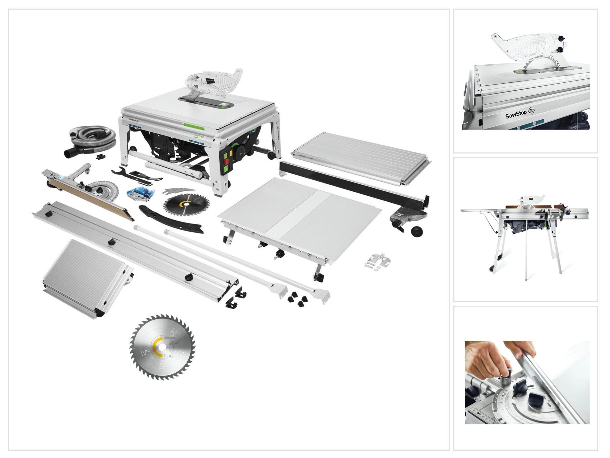 FESTOOL Tischkreissäge TKS 80 EBS Set Tischkreissäge 2200 Watt 254 mm (575828) + Universal
